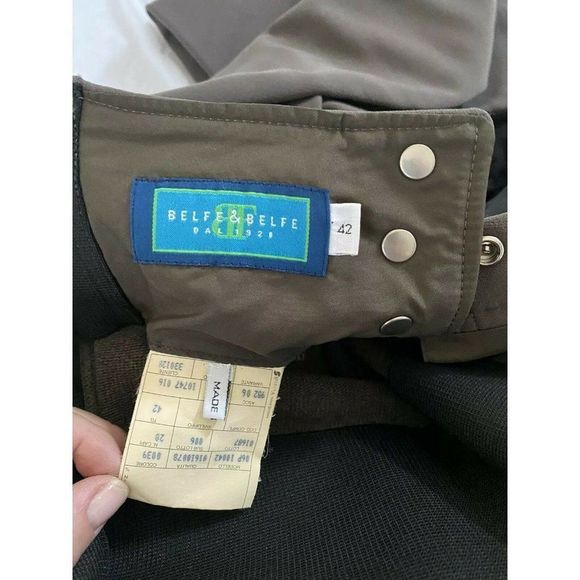 Belfe & Belfe Brown Stretch Poly Knit Ski Pants Italy 42 Vintage? snow ski - Picture 3 of 9